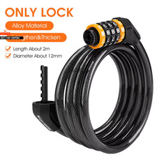 WEST BIKING 2M Lengthen Bike Password Lock anti Theft MTB Road Bicycle Cable Loc