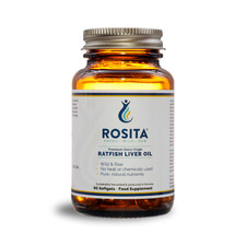 Aceite de hígado de rata virgen extra Rosita 90 cápsulas blandas salvaje noruego extraído en frío