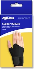 Bell-Horn Support Gloves in Black Medium