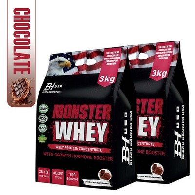 2er-Pack Monster Whey Protein 2 × 3 kg Schokolade   Muskelaufbau & Regeneration
