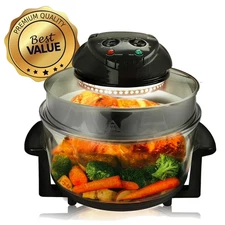 Halogen Oven Air Fryer Rotisserie Roaster Oil Free Automatic Shut Off 12.68qt US