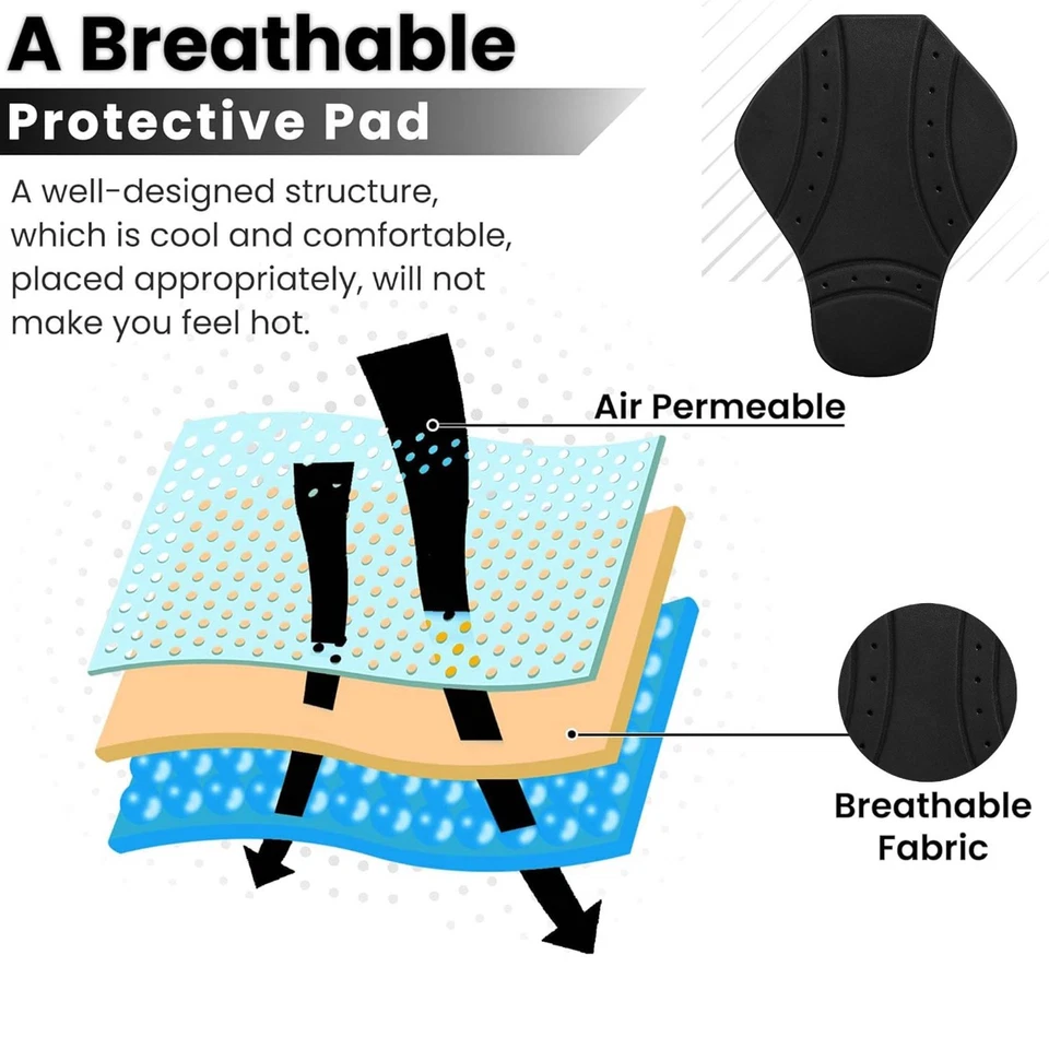 Almohadillas de protección para hombros/codos/espalda aprobadas por la CE para motocicletas motocicletas por L Foto 4 de 4