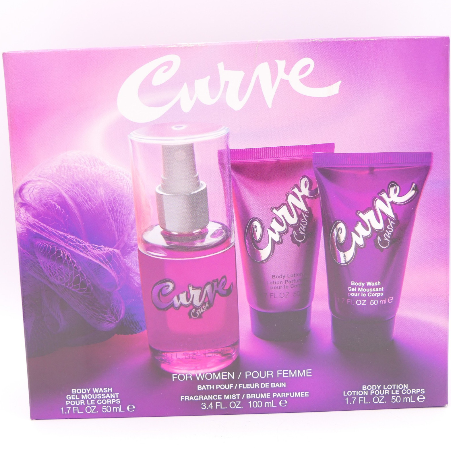 Curve Crush For Women 4 Pc Gift Set - Fragrance Mist, Lotion