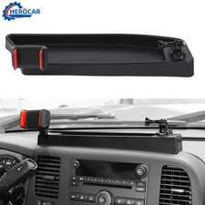 Dash Storage Box Tray w/ Camera & Phone Holder Bracket For Chevy Silverado 07-13