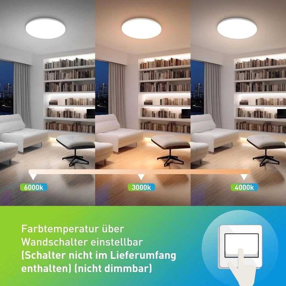 30cm LED Deckenleuchte Deckenlampe 84w Küchenlampe Flurleuchte Badezimmer-Lampe - Bild 4 von 4