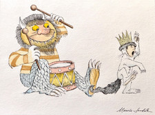 Maurice Sendak Original Art 1970's, Where The Wild Things Are, Moishe and Max