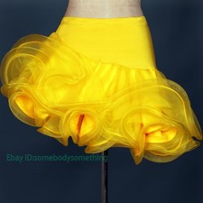 Latin Salsa Tango Rumba Cha Cha Square Ballroom Dance Dress F025 Skirt 3 Colors