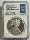 PF70 UCAM 2021-W American Silver Eagle Heraldic Eagle T-1 Signed Moy NGC #298