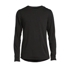 Ozark Trail Men’s Wool Blend Base Layer Top Size L  Black Soot Moisture Wicking 