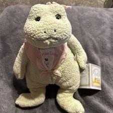 Bunnies by the Bay Lily Mae Leap Plush Frog With Bib 15" Stuffed Animal W Tag