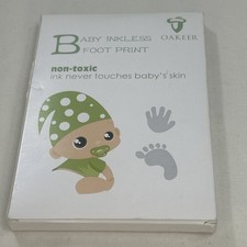 NIB Oakeer Baby Unless Foot Print Kit Non-toxic Ink Never Touches Baby  s Skin