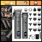 Cordless Beard Trimmer & Hair Clipper Grooming Kit for Men, Nose & Ear Trimmer,