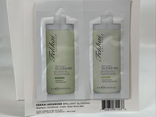 25pc Fekkai Advanced Brilliant Glossing Shampoo & Conditioner Great For Travel - Picture 2 of 4