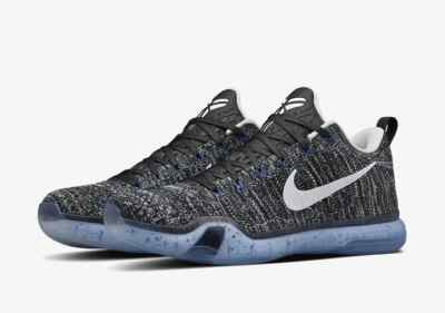 Nike Kobe X Elite Low PRM HTM Oreo Black Grey Silver Royal 805937