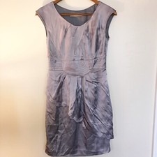 Women’s Stella McCartney Grey Silver Silk Dress Size 2