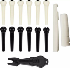 12Pcs Acoustic Guitar Bridge Pins,Guitar String Pins Pegs with Bridge Pin Pulle 