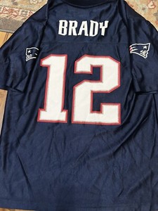 EUC New England Patriots Tom Brady Boys Size Large 14/16 NFL Jersey 