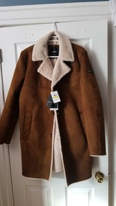 dkny shearling coat