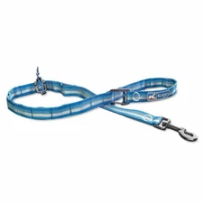 Kurgo RSG Stub Adjustable Dog Leash Coastal Blue/Grey, Reflective, 48"-56"