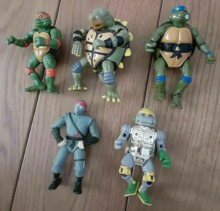 Vintage TMNT FIGUREs LOT Of 5 Tokka Leo Transformers Foot