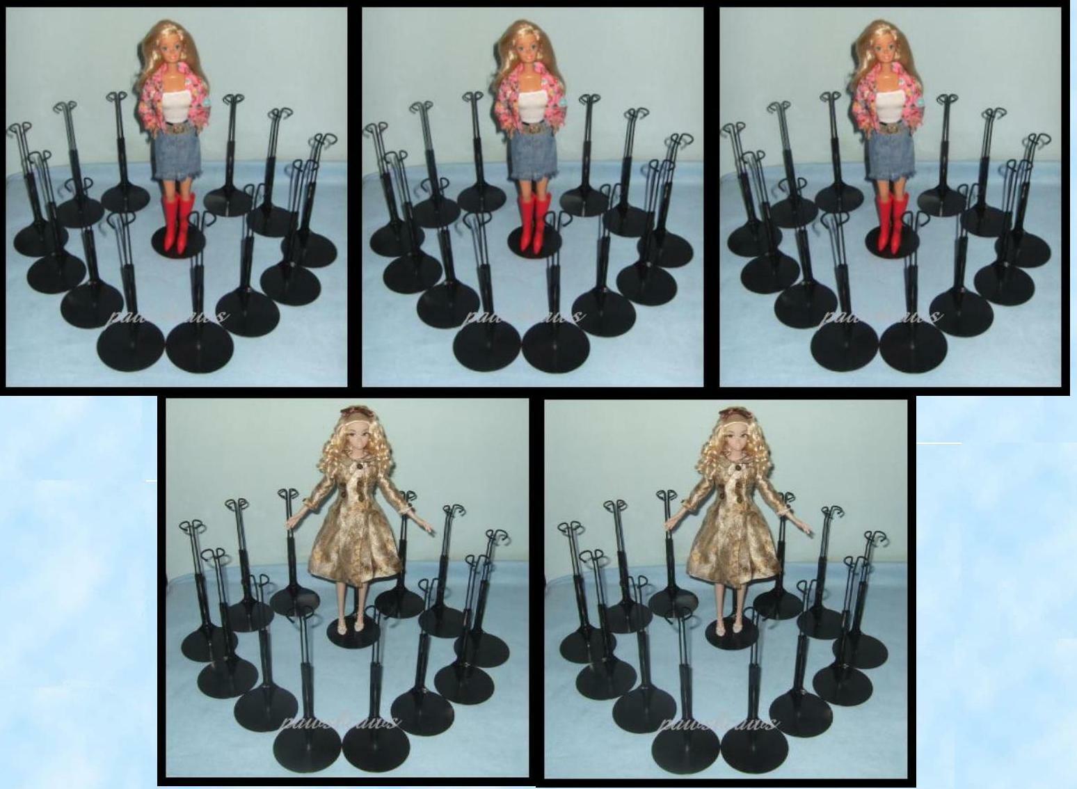 5 dozen 60 Black Kaiser 2275 BARBIE Doll Stands Monster High 