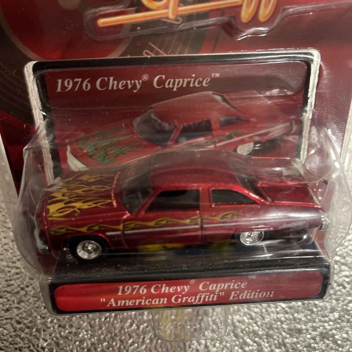 American Graffiti ミニカーセット AMERICAN GRAFFITI 1976 CHEVY CAPRICE MOTOR MAX CHEVROLET RARE RED