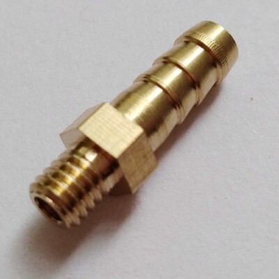 Metric Fitting M6 M6X1 Male to Barb 1/4  or 6mm Hose ID Air Fuel Gas Boat M572