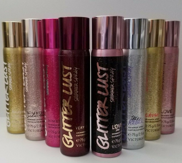 Victoria's Secret 2 Pack Glitter Lust Shimmer Spray 2.5 Oz. Assorted