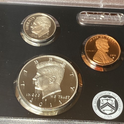 2011 S - U.S.Mint 5 Pc Silver Partial Proof Set No Box/Coa 90% Kennedy Dime - Picture 2 of 5