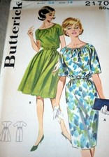 LOVELY VTG 1950s DRESS BUTTERICK Sewing Pattern 14/34 FF