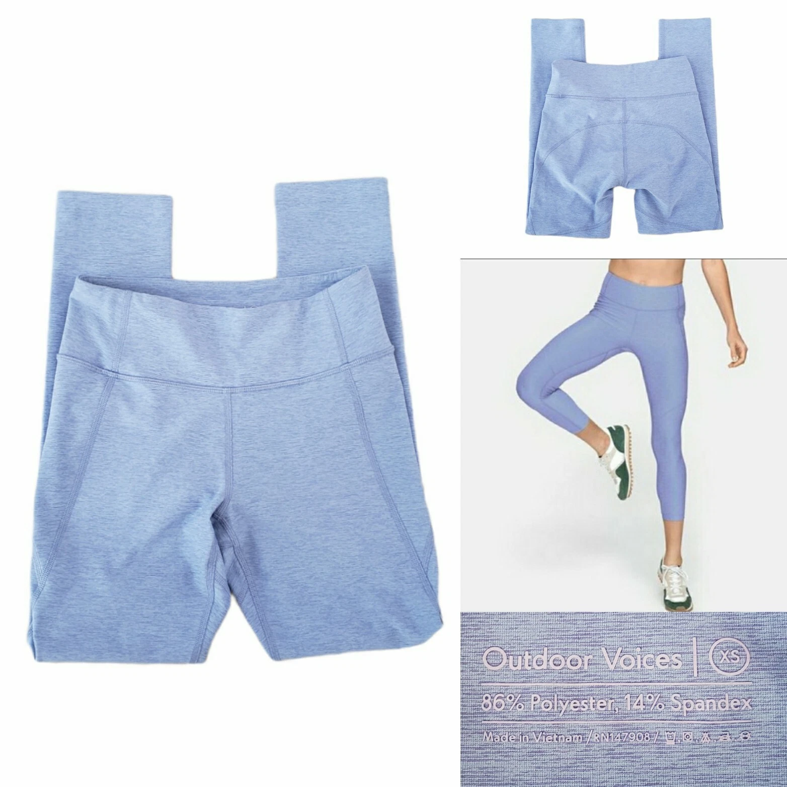 Outdoor Voices Warm up Athletic Heathered Blue Lilac Pants Tights Size XS womens
Opens in a new wind