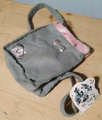 Vintage 102 Dalmations Disney Rucksack - Filz mit Kunstfellbesatz - Neu aber schmutzig
