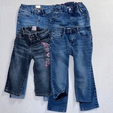 Lot of 4 Girls Size 10 Jeans  Capris Various Brands  Lengths