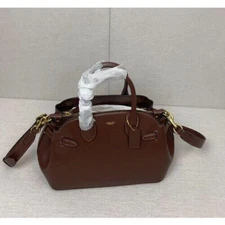 New COACH CU066 Empire Carryall Bag 28 Leather Brass / Maple Outlet