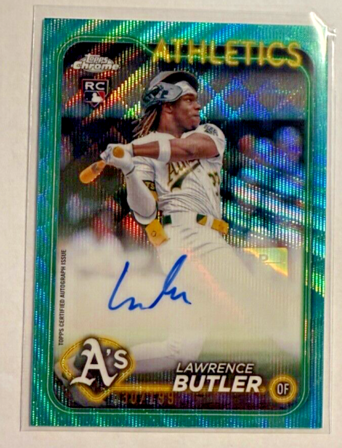 2024 Topps Chrome Update AQUA WAVE REFRACTOR/199 RC Lawrence Butler A's #AC-LB