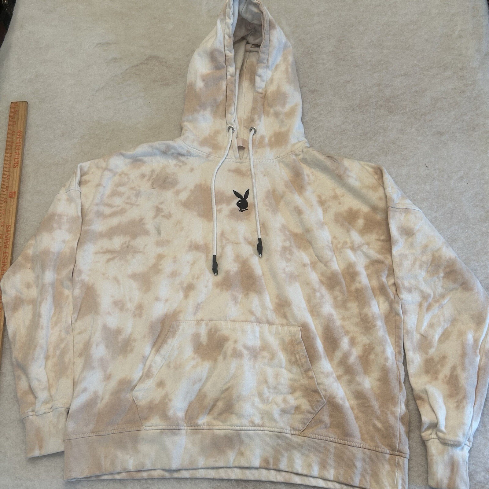 Women's Playboy X Misguided Size 10 Medium Hoodie Tie Dye Pre-Owned. image 4