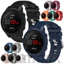 Silicone Strap Sports Watch Band + Soft Case Cover For Garmin Forerunner 265 New
