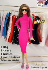 4PCS For Fashion Royalty Integrity Poppy Parker NuFace Dolls Clothes Bag 1/6