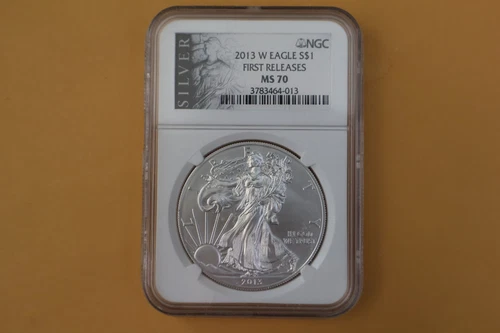2013-W (Burnished) American Silver Eagle NGC - MS70 FIRST RELEASES
