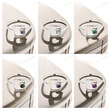 Pretty Proposal Rings Natural Gemstones Solid 925 Silver Jewelry For Women Girls