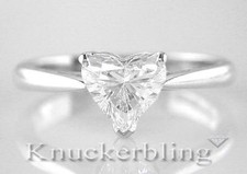 Diamond Solitaire Engagement Ring 0.50ct Certified D IF VG Heart Shape Platinum