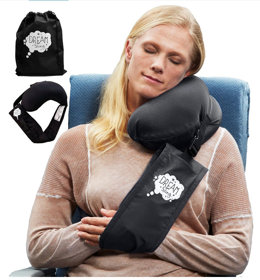 DreamSling Travel Pillow with Arm Support - Innovative Neck Comfort-image