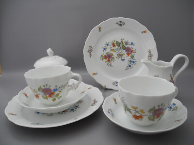 Hutschenreuther 2 Kaffeegedecke Maria Theresia BELLEVUE Milch und Zucker Tasse