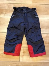 Lands End Snow Ski Pants Kids S/4 Black And Red Waterproof Insulated Nice 