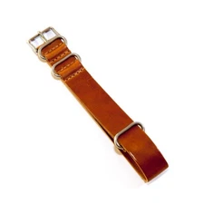 19mm Tan Horween Shell Cordovan leather Watch Strap for Rolex
