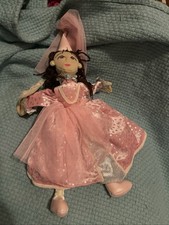 Folkmanis 12  Pink Princess Full Body Finger Puppet Plush Doll