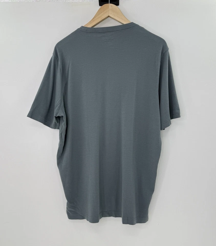 Kirkland Signature Men's Pima Cotton Slub T-Shirt Gray Blue XL Peru Normcore - Image 2 of 4