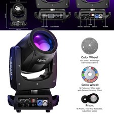 230W Moving Head Beam Light DMX 24Prisms Gobo Stage Party Wedding Disco Light