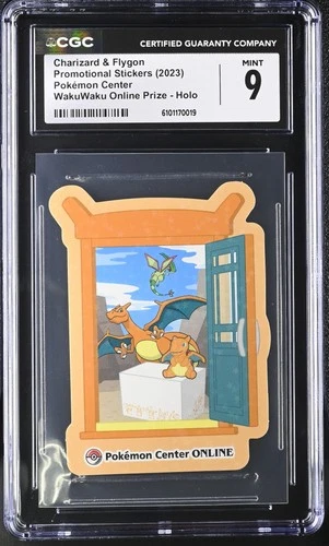 2023 CGC 9 Graded Pokemon Charizard & Flygon Wakuwaku Online Prize Holo