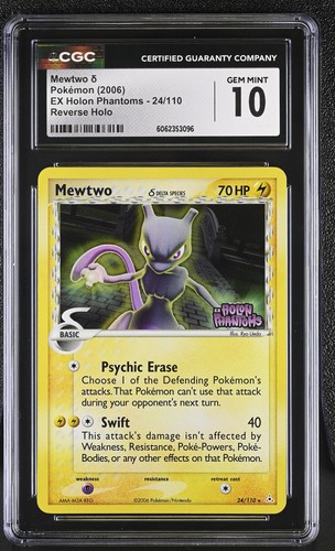 Carte Pokémon Mewtwo 2002 - Collection Légendaire 29/110 - Reverse Holo - Gradée CGC 5